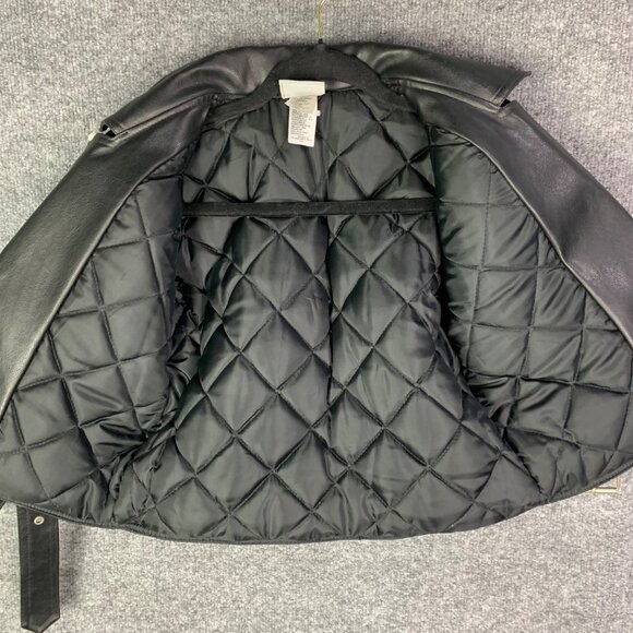 Harley Davidson Full Zip Leather Jacket Toddler Size 6 Black‎ - Picture 4 of 12